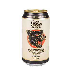 OLD PANTHER BLACK LAGER 375ML CANS (CASE OF 24)