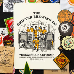 BREWING UP A STORM POSTER - The Grifter Brewing Co