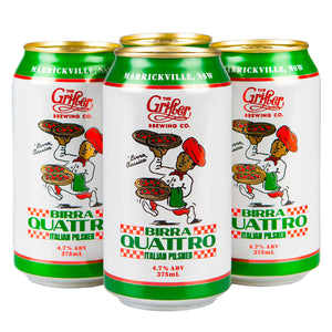 
            
                Load image into Gallery viewer, BIRRA QUATTRO ITALIAN PILSNER 375ML CANS (CASE OF 24)
            
        