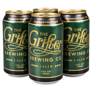 GRIFTER LAGER 375ML CANS (4 PACK)