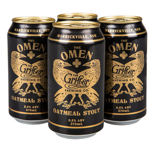 
            
                Load image into Gallery viewer, THE OMEN OATMEAL STOUT 375ML CANS (4 PACK)
            
        